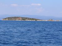 The islet Peristeri in the bay of Vourvourou, Chalkidiki