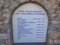 Cyclades - Folegandros - Chora - Useful Phone Numbers