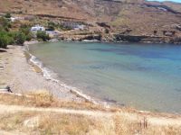 The beach in front of the village Megalo Livadi