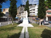 The statue of Alexander the Great in the central square of Sidirokastro